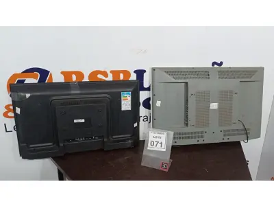 LOTE 071 - 02 TVS LCD 32’’ COM AVARIAS. (NO ESTADO) ATENÇÃO! FAZER A VISITAÇÃO ANTES DE ARREMATAR, NÃO SABEMOS SE FUNCIONA, LEILÃO NÃO TEM GARANTIA E NEM DEVOLUÇÃO, SUJEITO A POSSÍVEIS AVARIAS VISÍVEIS/OCULTAS E/OU AUSÊNCIA DE COMPONENTES.