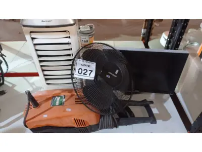 LOTE 027 - 01 LAVADORA DE ALTA PRESSÃO, 01 CLIMATIZADOR DE AR, 01 VENTILADOR E 01 MONITOR MARCA DELL. (NO ESTADO) ATENÇÃO! FAZER A VISITAÇÃO ANTES DE ARREMATAR, NÃO SABEMOS SE FUNCIONA, LEILÃO NÃO TEM GARANTIA E NEM DEVOLUÇÃO, SUJEITO A POSSÍVEIS AVARIAS VISÍVEIS/OCULTAS E/OU AUSÊNCIA DE COMPONENTES.
