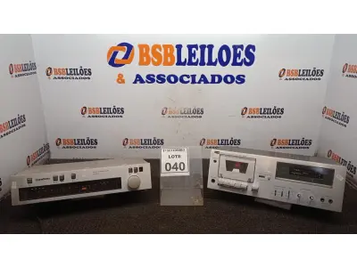 LOTE 040 - 01 TUNER ESTÉREO AM/FM MARCA GRADIENTE E 01 TOCA-FITAS CASSETE. (NO ESTADO) ATENÇÃO! FAZER A VISITAÇÃO ANTES DE ARREMATAR, NÃO SABEMOS SE FUNCIONA, LEILÃO NÃO TEM GARANTIA E NEM DEVOLUÇÃO, SUJEITO A POSSÍVEIS AVARIAS VISÍVEIS/OCULTAS E/OU AUSÊNCIA DE COMPONENTES.