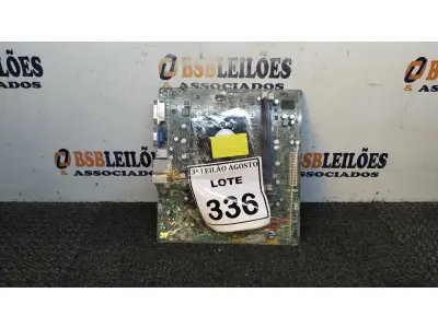 LOTE 336 - 01 PLACA MÃE I3 3° GERAÇÃO 2G RAM. (NO ESTADO) ATENÇÃO! FAZER A VISITAÇÃO ANTES DE ARREMATAR, NÃO SABEMOS SE FUNCIONA, LEILÃO NÃO TEM GARANTIA E NEM DEVOLUÇÃO, SUJEITO A POSSÍVEIS AVARIAS VISÍVEIS/OCULTAS E/OU AUSÊNCIA DE COMPONENTES.