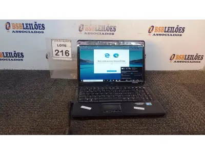 LOTE 216 - 01 NOTEBOOK MARCA COMPAQ. (NO ESTADO) ATENÇÃO! FAZER A VISITAÇÃO ANTES DE ARREMATAR, NÃO SABEMOS SE FUNCIONA, LEILÃO NÃO TEM GARANTIA E NEM DEVOLUÇÃO, SUJEITO A POSSÍVEIS AVARIAS VISÍVEIS/OCULTAS E/OU AUSÊNCIA DE COMPONENTES.
