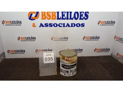 LOTE 035 - 01 LATA DE ESMALTE SINTÉTICO PREMIERLUX DE 3,6L NA COR BRANCO GELO MARCA PREMIER. (NO ESTADO) ATENÇÃO! FAZER A VISITAÇÃO ANTES DE ARREMATAR, NÃO SABEMOS SE FUNCIONA, LEILÃO NÃO TEM GARANTIA E NEM DEVOLUÇÃO, SUJEITO A POSSÍVEIS AVARIAS VISÍVEIS/OCULTAS E/OU AUSÊNCIA DE COMPONENTES.