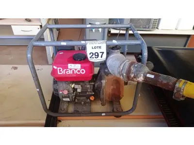 LOTE 297 - 01 BOMBA D’AGUA MARCA BRANCO MODELO B4T 705. (NO ESTADO) ATENÇÃO! FAZER A VISITAÇÃO ANTES DE ARREMATAR, NÃO SABEMOS SE FUNCIONA, LEILÃO NÃO TEM GARANTIA E NEM DEVOLUÇÃO, SUJEITO A POSSÍVEIS AVARIAS VISÍVEIS/OCULTAS E/OU AUSÊNCIA DE COMPONENTES.