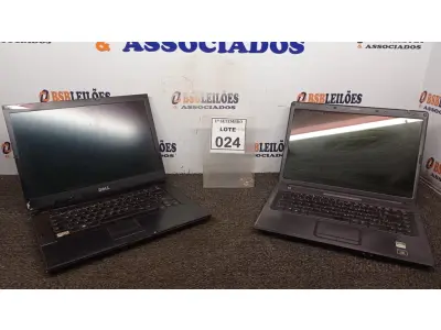 LOTE 024 - 02 NOTEBOOKS PARA RETIRADA DE PEÇAS. (NO ESTADO) ATENÇÃO! FAZER A VISITAÇÃO ANTES DE ARREMATAR, NÃO SABEMOS SE FUNCIONA, LEILÃO NÃO TEM GARANTIA E NEM DEVOLUÇÃO, SUJEITO A POSSÍVEIS AVARIAS VISÍVEIS/OCULTAS E/OU AUSÊNCIA DE COMPONENTES.