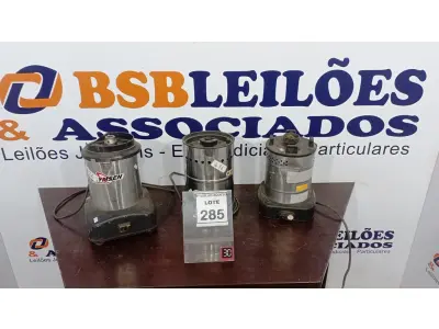 LOTE 285 - 03 BASES DE LIQUIDIFICADOR INDÚSTRIAL. (NO ESTADO) ATENÇÃO! FAZER A VISITAÇÃO ANTES DE ARREMATAR, NÃO SABEMOS SE FUNCIONA, LEILÃO NÃO TEM GARANTIA E NEM DEVOLUÇÃO, SUJEITO A POSSÍVEIS AVARIAS VISÍVEIS/OCULTAS E/OU AUSÊNCIA DE COMPONENTES.