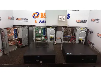 LOTE 030 - 05 CPU’S MARCAS E MODELOS DIVERSOS. (NO ESTADO) ATENÇÃO! FAZER A VISITAÇÃO ANTES DE ARREMATAR, NÃO SABEMOS SE FUNCIONA, LEILÃO NÃO TEM GARANTIA E NEM DEVOLUÇÃO, SUJEITO A POSSÍVEIS AVARIAS VISÍVEIS/OCULTAS E/OU AUSÊNCIA DE COMPONENTES.