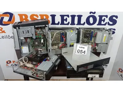 LOTE 054 - 05 CPU’S MARCAS E MODELOS DIVERSOS. (NO ESTADO) ATENÇÃO! FAZER A VISITAÇÃO ANTES DE ARREMATAR, NÃO SABEMOS SE FUNCIONA, LEILÃO NÃO TEM GARANTIA E NEM DEVOLUÇÃO, SUJEITO A POSSÍVEIS AVARIAS VISÍVEIS/OCULTAS E/OU AUSÊNCIA DE COMPONENTES.