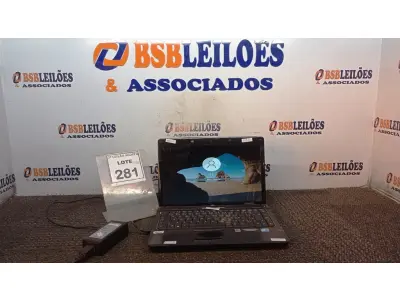 LOTE 281 - 01 NOTEBOOK MARCA COMPAQ COM FONTE. (NO ESTADO) ATENÇÃO! FAZER A VISITAÇÃO ANTES DE ARREMATAR, NÃO SABEMOS SE FUNCIONA, LEILÃO NÃO TEM GARANTIA E NEM DEVOLUÇÃO, SUJEITO A POSSÍVEIS AVARIAS VISÍVEIS/OCULTAS E/OU AUSÊNCIA DE COMPONENTES.