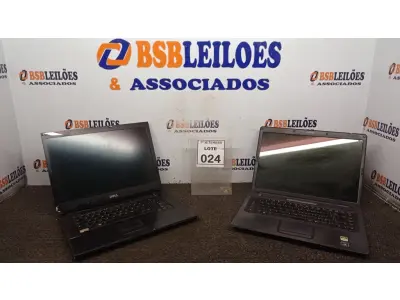 LOTE 024 - 02 NOTEBOOKS PARA RETIRADA DE PEÇAS. (NO ESTADO) ATENÇÃO! FAZER A VISITAÇÃO ANTES DE ARREMATAR, NÃO SABEMOS SE FUNCIONA, LEILÃO NÃO TEM GARANTIA E NEM DEVOLUÇÃO, SUJEITO A POSSÍVEIS AVARIAS VISÍVEIS/OCULTAS E/OU AUSÊNCIA DE COMPONENTES.