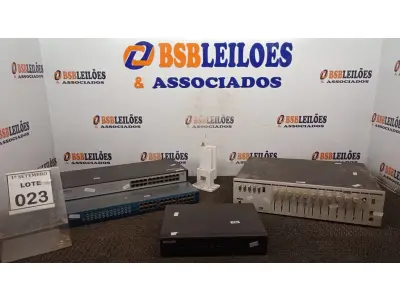 LOTE 023 - 02 SWITCHES, 01 MODEM ANALÓGICO E 01 STÉREO MULTI MICROFONE MIXER MX-10. (NO ESTADO) ATENÇÃO! FAZER A VISITAÇÃO ANTES DE ARREMATAR, NÃO SABEMOS SE FUNCIONA, LEILÃO NÃO TEM GARANTIA E NEM DEVOLUÇÃO, SUJEITO A POSSÍVEIS AVARIAS VISÍVEIS/OCULTAS E/OU AUSÊNCIA DE COMPONENTES.