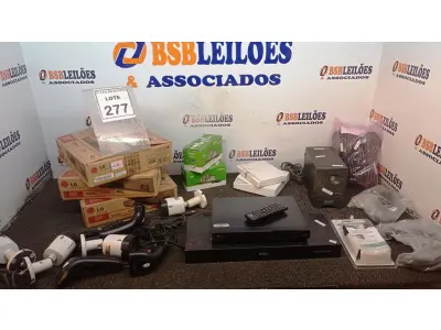 LOTE 277 - 03 DVD’S MARCA LG, 01 SWITCH DELL, 01 ESTABILIZADOR, 05 CÂMERAS DE SEGURANÇA, 02 LEITORES DE CÓDIGOS DE BARRA E CABOS VARIADOS. (NO ESTADO) ATENÇÃO! FAZER A VISITAÇÃO ANTES DE ARREMATAR, NÃO SABEMOS SE FUNCIONA, LEILÃO NÃO TEM GARANTIA E NEM DEVOLUÇÃO, SUJEITO A POSSÍVEIS AVARIAS VISÍVEIS/OCULTAS E/OU AUSÊNCIA DE COMPONENTES.