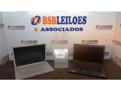 LOTE 301 - 01 NOTEBOOK APPLE E 01 NOTEBOOK MARCA LENOVO PARA RETIRADA DE PEÇAS. (NO ESTADO) ATENÇÃO! FAZER A VISITAÇÃO ANTES DE ARREMATAR, NÃO SABEMOS SE FUNCIONA, LEILÃO NÃO TEM GARANTIA E NEM DEVOLUÇÃO, SUJEITO A POSSÍVEIS AVARIAS VISÍVEIS/OCULTAS E/OU AUSÊNCIA DE COMPONENTES.