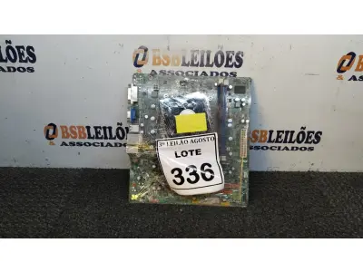 LOTE 336 - 01 PLACA MÃE I3 3° GERAÇÃO 2G RAM. (NO ESTADO) ATENÇÃO! FAZER A VISITAÇÃO ANTES DE ARREMATAR, NÃO SABEMOS SE FUNCIONA, LEILÃO NÃO TEM GARANTIA E NEM DEVOLUÇÃO, SUJEITO A POSSÍVEIS AVARIAS VISÍVEIS/OCULTAS E/OU AUSÊNCIA DE COMPONENTES.