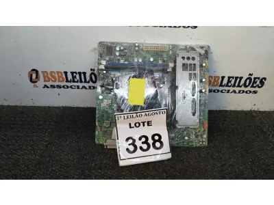 LOTE 338 - 01 PLACA MÃE I3 3° GERAÇÃO 2G RAM. (NO ESTADO) ATENÇÃO! FAZER A VISITAÇÃO ANTES DE ARREMATAR, NÃO SABEMOS SE FUNCIONA, LEILÃO NÃO TEM GARANTIA E NEM DEVOLUÇÃO, SUJEITO A POSSÍVEIS AVARIAS VISÍVEIS/OCULTAS E/OU AUSÊNCIA DE COMPONENTES.