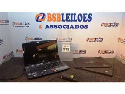 LOTE 219 - 01 NOTEBOOK MARCA ACER. (NO ESTADO) ATENÇÃO! FAZER A VISITAÇÃO ANTES DE ARREMATAR, NÃO SABEMOS SE FUNCIONA, LEILÃO NÃO TEM GARANTIA E NEM DEVOLUÇÃO, SUJEITO A POSSÍVEIS AVARIAS VISÍVEIS/OCULTAS E/OU AUSÊNCIA DE COMPONENTES.