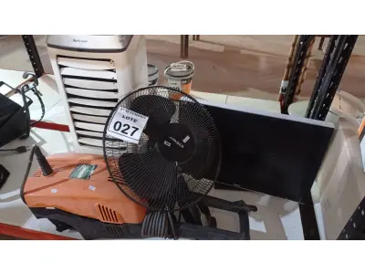 LOTE 027 - 01 LAVADORA DE ALTA PRESSÃO, 01 CLIMATIZADOR DE AR, 01 VENTILADOR E 01 MONITOR MARCA DELL. (NO ESTADO) ATENÇÃO! FAZER A VISITAÇÃO ANTES DE ARREMATAR, NÃO SABEMOS SE FUNCIONA, LEILÃO NÃO TEM GARANTIA E NEM DEVOLUÇÃO, SUJEITO A POSSÍVEIS AVARIAS VISÍVEIS/OCULTAS E/OU AUSÊNCIA DE COMPONENTES.
