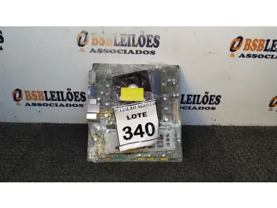 LOTE 340 - 01 PLACA MÃE I3 3° GERAÇÃO 2G RAM. (NO ESTADO) ATENÇÃO! FAZER A VISITAÇÃO ANTES DE ARREMATAR, NÃO SABEMOS SE FUNCIONA, LEILÃO NÃO TEM GARANTIA E NEM DEVOLUÇÃO, SUJEITO A POSSÍVEIS AVARIAS VISÍVEIS/OCULTAS E/OU AUSÊNCIA DE COMPONENTES.