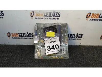 LOTE 340 - 01 PLACA MÃE I3 3° GERAÇÃO 2G RAM. (NO ESTADO) ATENÇÃO! FAZER A VISITAÇÃO ANTES DE ARREMATAR, NÃO SABEMOS SE FUNCIONA, LEILÃO NÃO TEM GARANTIA E NEM DEVOLUÇÃO, SUJEITO A POSSÍVEIS AVARIAS VISÍVEIS/OCULTAS E/OU AUSÊNCIA DE COMPONENTES.