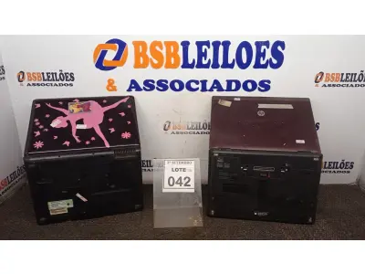 LOTE 042 - 02 NOTEBOOKS PARA RETIRADA DE PEÇAS. (NO ESTADO) ATENÇÃO! FAZER A VISITAÇÃO ANTES DE ARREMATAR, NÃO SABEMOS SE FUNCIONA, LEILÃO NÃO TEM GARANTIA E NEM DEVOLUÇÃO, SUJEITO A POSSÍVEIS AVARIAS VISÍVEIS/OCULTAS E/OU AUSÊNCIA DE COMPONENTES.