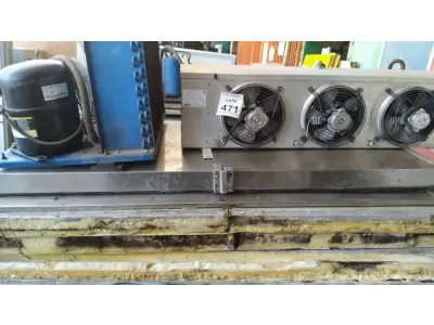 LOTE 471 - 01 CÂMARA FRIA COM PLACAS DE POLIURETANO COM 01 CONDENSADORA E 01EVAPORADORA. (NO ESTADO) ATENÇÃO! FAZER A VISITAÇÃO ANTES DE ARREMATAR, NÃO SABEMOS SE FUNCIONA, LEILÃO NÃO TEM GARANTIA E NEM DEVOLUÇÃO, SUJEITO A POSSÍVEIS AVARIAS VISÍVEIS/OCULTAS E/OU AUSÊNCIA DE COMPONENTES.