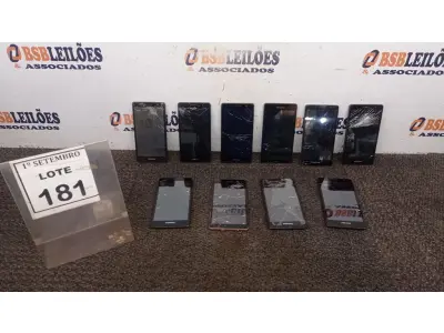 LOTE 181 - 10 CELULARES MARCA POSITIVO. (NO ESTADO) ATENÇÃO! FAZER A VISITAÇÃO ANTES DE ARREMATAR, NÃO SABEMOS SE FUNCIONA, LEILÃO NÃO TEM GARANTIA E NEM DEVOLUÇÃO, SUJEITO A POSSÍVEIS AVARIAS VISÍVEIS/OCULTAS E/OU AUSÊNCIA DE COMPONENTES