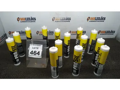 LOTE 464 - 14 BISNAGAS DE SILICONE ACÉTICO 270ML MARCA PROSI. (NO ESTADO) ATENÇÃO! FAZER A VISITAÇÃO ANTES DE ARREMATAR, NÃO SABEMOS SE FUNCIONA, LEILÃO NÃO TEM GARANTIA E NEM DEVOLUÇÃO, SUJEITO A POSSÍVEIS AVARIAS VISÍVEIS/OCULTAS E/OU AUSÊNCIA DE COMPONENTES.