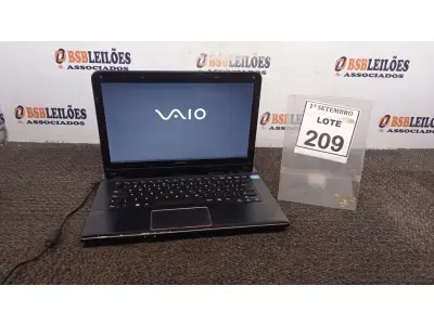 LOTE 209 - 01 NOTEBOOK SONY VAIO COM FONTE. (NO ESTADO) ATENÇÃO! FAZER A VISITAÇÃO ANTES DE ARREMATAR, NÃO SABEMOS SE FUNCIONA, LEILÃO NÃO TEM GARANTIA E NEM DEVOLUÇÃO, SUJEITO A POSSÍVEIS AVARIAS VISÍVEIS/OCULTAS E/OU AUSÊNCIA DE COMPONENTES