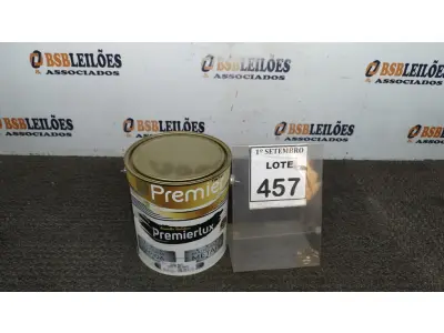 LOTE 457 - 01 LATA DE ESMALTE SINTÉTICO PREMIERLUX DE 3,6L NA COR CINZA MÉDIO MARCA PREMIER. (NO ESTADO) ATENÇÃO! FAZER A VISITAÇÃO ANTES DE ARREMATAR, NÃO SABEMOS SE FUNCIONA, LEILÃO NÃO TEM GARANTIA E NEM DEVOLUÇÃO, SUJEITO A POSSÍVEIS AVARIAS VISÍVEIS/OCULTAS E/OU AUSÊNCIA DE COMPONENTES.