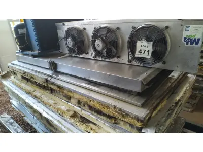 LOTE 471 - 01 CÂMARA FRIA COM PLACAS DE POLIURETANO COM 01 CONDENSADORA E 01EVAPORADORA. (NO ESTADO) ATENÇÃO! FAZER A VISITAÇÃO ANTES DE ARREMATAR, NÃO SABEMOS SE FUNCIONA, LEILÃO NÃO TEM GARANTIA E NEM DEVOLUÇÃO, SUJEITO A POSSÍVEIS AVARIAS VISÍVEIS/OCULTAS E/OU AUSÊNCIA DE COMPONENTES.