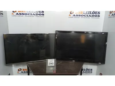 LOTE 290 - 02 TVS LCD 42’’ MARCAS LG E PANASONIC. (NO ESTADO) ATENÇÃO! FAZER A VISITAÇÃO ANTES DE ARREMATAR, NÃO SABEMOS SE FUNCIONA, LEILÃO NÃO TEM GARANTIA E NEM DEVOLUÇÃO, SUJEITO A POSSÍVEIS AVARIAS VISÍVEIS/OCULTAS E/OU AUSÊNCIA DE COMPONENTES.