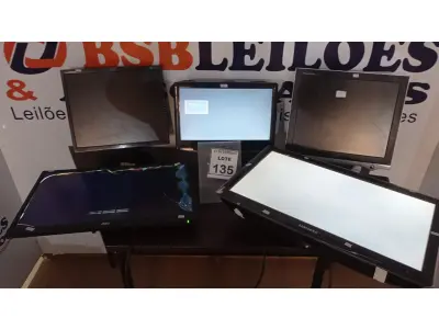 LOTE 135 - 01 LOTE COM VÁRIOS MONITORES MARCAS E MODELOS DIVERSOS. (NO ESTADO) ATENÇÃO! FAZER A VISITAÇÃO ANTES DE ARREMATAR, NÃO SABEMOS SE FUNCIONA, LEILÃO NÃO TEM GARANTIA E NEM DEVOLUÇÃO, SUJEITO A POSSÍVEIS AVARIAS VISÍVEIS/OCULTAS E/OU AUSÊNCIA DE COMPONENTES.