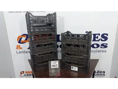 LOTE 407 - 10 CESTAS ORGANIZADORAS. (NO ESTADO) ATENÇÃO! FAZER A VISITAÇÃO ANTES DE ARREMATAR, NÃO SABEMOS SE FUNCIONA, LEILÃO NÃO TEM GARANTIA E NEM DEVOLUÇÃO, SUJEITO A POSSÍVEIS AVARIAS VISÍVEIS/OCULTAS E/OU AUSÊNCIA DE COMPONENTES.