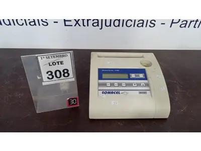 LOTE 308 - 01 APARELHO DE TERAPIA ULTRASSOM. (NO ESTADO) ATENÇÃO! FAZER A VISITAÇÃO ANTES DE ARREMATAR, NÃO SABEMOS SE FUNCIONA, LEILÃO NÃO TEM GARANTIA E NEM DEVOLUÇÃO, SUJEITO A POSSÍVEIS AVARIAS VISÍVEIS/OCULTAS E/OU AUSÊNCIA DE COMPONENTES.