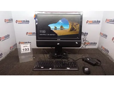 LOTE 193 - 01 ALL IN ONE I7 4G WEB CAM COM FONTE, MOUSE E TECLADO MARCA DATEN. (NO ESTADO) ATENÇÃO! FAZER A VISITAÇÃO ANTES DE ARREMATAR, NÃO SABEMOS SE FUNCIONA, LEILÃO NÃO TEM GARANTIA E NEM DEVOLUÇÃO, SUJEITO A POSSÍVEIS AVARIAS VISÍVEIS/OCULTAS E/OU AUSÊNCIA DE COMPONENTES