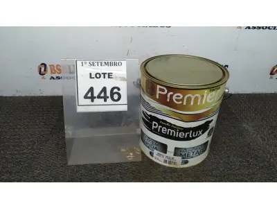 LOTE 446 - 01 LATA DE ESMALTE SINTÉTICO PREMIERLUX DE 3,6L NA COR CINZA MÉDIO MARCA PREMIER. (NO ESTADO) ATENÇÃO! FAZER A VISITAÇÃO ANTES DE ARREMATAR, NÃO SABEMOS SE FUNCIONA, LEILÃO NÃO TEM GARANTIA E NEM DEVOLUÇÃO, SUJEITO A POSSÍVEIS AVARIAS VISÍVEIS/OCULTAS E/OU AUSÊNCIA DE COMPONENTES.
