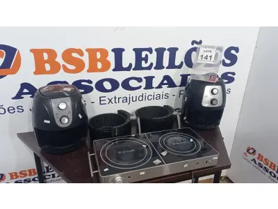 LOTE 141 - 02 AIR FRYER E 01 COOKTOP DE INDUÇÃO. (NO ESTADO) ATENÇÃO! FAZER A VISITAÇÃO ANTES DE ARREMATAR, NÃO SABEMOS SE FUNCIONA, LEILÃO NÃO TEM GARANTIA E NEM DEVOLUÇÃO, SUJEITO A POSSÍVEIS AVARIAS VISÍVEIS/OCULTAS E/OU AUSÊNCIA DE COMPONENTES.