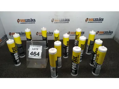 LOTE 464 - 14 BISNAGAS DE SILICONE ACÉTICO 270ML MARCA PROSI. (NO ESTADO) ATENÇÃO! FAZER A VISITAÇÃO ANTES DE ARREMATAR, NÃO SABEMOS SE FUNCIONA, LEILÃO NÃO TEM GARANTIA E NEM DEVOLUÇÃO, SUJEITO A POSSÍVEIS AVARIAS VISÍVEIS/OCULTAS E/OU AUSÊNCIA DE COMPONENTES.