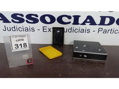 LOTE 318 - 01 MINI PC HP I3 E 01 TABLET MARCA CCE. (NO ESTADO) ATENÇÃO! FAZER A VISITAÇÃO ANTES DE ARREMATAR, NÃO SABEMOS SE FUNCIONA, LEILÃO NÃO TEM GARANTIA E NEM DEVOLUÇÃO, SUJEITO A POSSÍVEIS AVARIAS VISÍVEIS/OCULTAS E/OU AUSÊNCIA DE COMPONENTES.