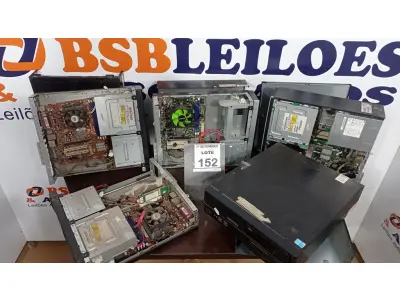 LOTE 152 - 05 CPU’S MARCAS E MODELOS DIVERSOS. (NO ESTADO) ATENÇÃO! FAZER A VISITAÇÃO ANTES DE ARREMATAR, NÃO SABEMOS SE FUNCIONA, LEILÃO NÃO TEM GARANTIA E NEM DEVOLUÇÃO, SUJEITO A POSSÍVEIS AVARIAS VISÍVEIS/OCULTAS E/OU AUSÊNCIA DE COMPONENTES.