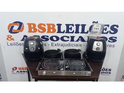 LOTE 141 - 02 AIR FRYER E 01 COOKTOP DE INDUÇÃO. (NO ESTADO) ATENÇÃO! FAZER A VISITAÇÃO ANTES DE ARREMATAR, NÃO SABEMOS SE FUNCIONA, LEILÃO NÃO TEM GARANTIA E NEM DEVOLUÇÃO, SUJEITO A POSSÍVEIS AVARIAS VISÍVEIS/OCULTAS E/OU AUSÊNCIA DE COMPONENTES.