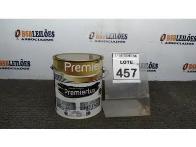 LOTE 457 - 01 LATA DE ESMALTE SINTÉTICO PREMIERLUX DE 3,6L NA COR CINZA MÉDIO MARCA PREMIER. (NO ESTADO) ATENÇÃO! FAZER A VISITAÇÃO ANTES DE ARREMATAR, NÃO SABEMOS SE FUNCIONA, LEILÃO NÃO TEM GARANTIA E NEM DEVOLUÇÃO, SUJEITO A POSSÍVEIS AVARIAS VISÍVEIS/OCULTAS E/OU AUSÊNCIA DE COMPONENTES.
