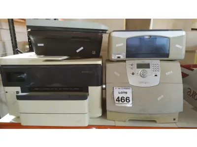 LOTE 466 - 04 IMPRESSORAS E 01 SCANNER DE MARCAS E MODELOS DIVERSOS. (NO ESTADO) ATENÇÃO! FAZER A VISITAÇÃO ANTES DE ARREMATAR, NÃO SABEMOS SE FUNCIONA, LEILÃO NÃO TEM GARANTIA E NEM DEVOLUÇÃO, SUJEITO A POSSÍVEIS AVARIAS VISÍVEIS/OCULTAS E/OU AUSÊNCIA DE COMPONENTES.