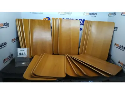 LOTE 443 - 20 PLACAS DE MADEIRA. (NO ESTADO) ATENÇÃO! FAZER A VISITAÇÃO ANTES DE ARREMATAR, NÃO SABEMOS SE FUNCIONA, LEILÃO NÃO TEM GARANTIA E NEM DEVOLUÇÃO, SUJEITO A POSSÍVEIS AVARIAS VISÍVEIS/OCULTAS E/OU AUSÊNCIA DE COMPONENTES.