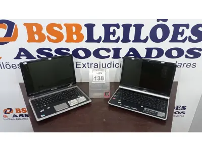 LOTE 138 - 02 NOTEBOOKS COM AVARIAS. (NO ESTADO) ATENÇÃO! FAZER A VISITAÇÃO ANTES DE ARREMATAR, NÃO SABEMOS SE FUNCIONA, LEILÃO NÃO TEM GARANTIA E NEM DEVOLUÇÃO, SUJEITO A POSSÍVEIS AVARIAS VISÍVEIS/OCULTAS E/OU AUSÊNCIA DE COMPONENTES.