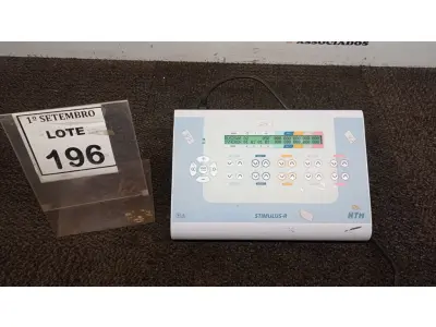 LOTE 196 - 01 APARELHO DE ELETROESTIMULAÇÃO STIMULUS-R. (NO ESTADO) ATENÇÃO! FAZER A VISITAÇÃO ANTES DE ARREMATAR, NÃO SABEMOS SE FUNCIONA, LEILÃO NÃO TEM GARANTIA E NEM DEVOLUÇÃO, SUJEITO A POSSÍVEIS AVARIAS VISÍVEIS/OCULTAS E/OU AUSÊNCIA DE COMPONENTES