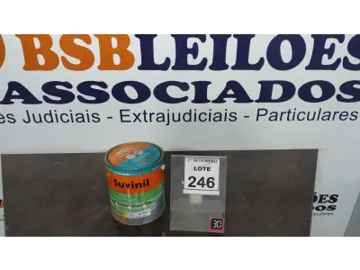 LOTE 246 - 01 LATA DE TINTA ESMALTE DE 3,6L NA COR BRILHANTE AMARELO OURO MARCA SUVINIL. (NO ESTADO) ATENÇÃO! FAZER A VISITAÇÃO ANTES DE ARREMATAR, NÃO SABEMOS SE FUNCIONA. LEILÃO NÃO TEM GARANTIA E NEM DEVOLUÇÃO, SUJEITO A POSSÍVEIS AVARIAS VISÍVEIS/OCULTAS E/OU AUSÊNCIA DE COMPONENTES.