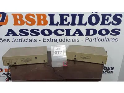 LOTE 077 - 02 TOCA-FITAS CASSETE MARCA GRADIENTE. (NO ESTADO) ATENÇÃO! FAZER A VISITAÇÃO ANTES DE ARREMATAR, NÃO SABEMOS SE FUNCIONA, LEILÃO NÃO TEM GARANTIA E NEM DEVOLUÇÃO, SUJEITO A POSSÍVEIS AVARIAS VISÍVEIS/OCULTAS E/OU AUSÊNCIA DE COMPONENTES.