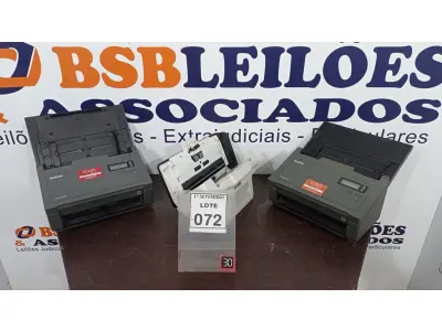 LOTE 072 - 02 SCANNERS MARCA BROTHER E 01 MARCA KODAK. (NO ESTADO) ATENÇÃO! FAZER A VISITAÇÃO ANTES DE ARREMATAR, NÃO SABEMOS SE FUNCIONA, LEILÃO NÃO TEM GARANTIA E NEM DEVOLUÇÃO, SUJEITO A POSSÍVEIS AVARIAS VISÍVEIS/OCULTAS E/OU AUSÊNCIA DE COMPONENTES.
