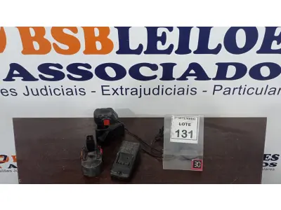 LOTE 131 - 02 BATERIAS DE PARAFUSADEIRA E 02 CARREGADORES. (NO ESTADO) ATENÇÃO! FAZER A VISITAÇÃO ANTES DE ARREMATAR, NÃO SABEMOS SE FUNCIONA, LEILÃO NÃO TEM GARANTIA E NEM DEVOLUÇÃO, SUJEITO A POSSÍVEIS AVARIAS VISÍVEIS/OCULTAS E/OU AUSÊNCIA DE COMPONENTES.