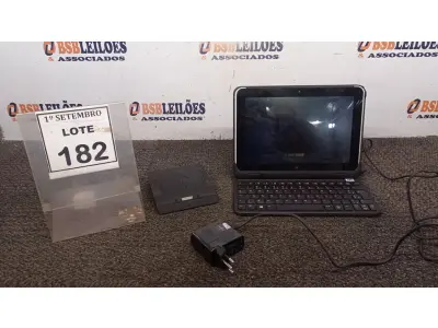 LOTE 182 - 01 HP ELITE PAD COM FONTE. (NO ESTADO) ATENÇÃO! FAZER A VISITAÇÃO ANTES DE ARREMATAR, NÃO SABEMOS SE FUNCIONA, LEILÃO NÃO TEM GARANTIA E NEM DEVOLUÇÃO, SUJEITO A POSSÍVEIS AVARIAS VISÍVEIS/OCULTAS E/OU AUSÊNCIA DE COMPONENTES